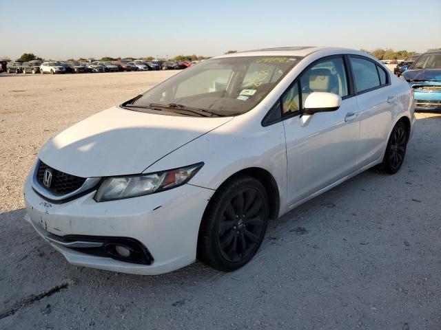 19XFB2F92EE075853 - 2014 HONDA CIVIC EXL Ақ фото 2