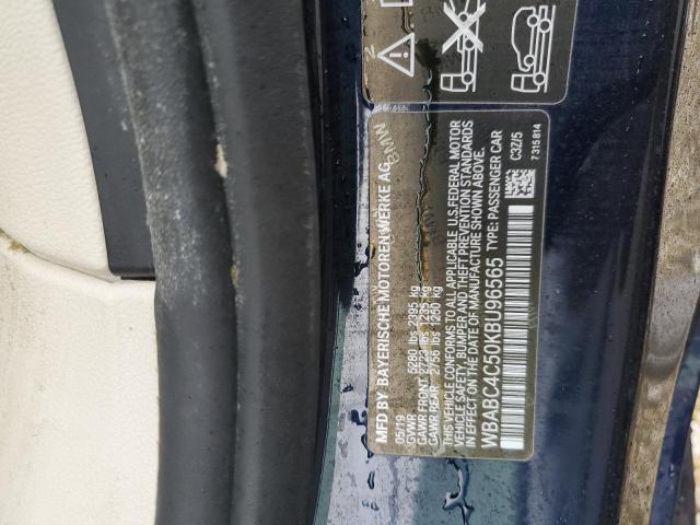 WBABC4C50KBU96565 - 2019 BMW M850XI BLACK photo 10