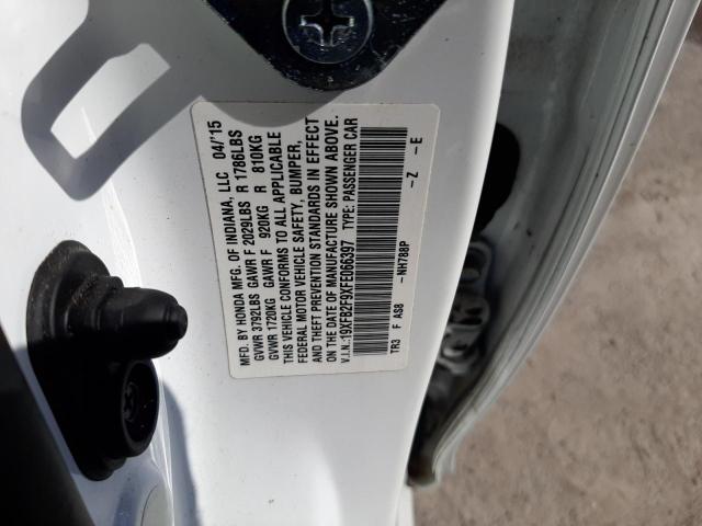 19XFB2F9XFE066397 - 2015 HONDA CIVIC EXL 白色 照片 10