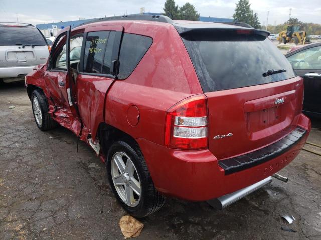 1J8FF47W77D264984 - 2007 JEEP COMPASS RED photo 3