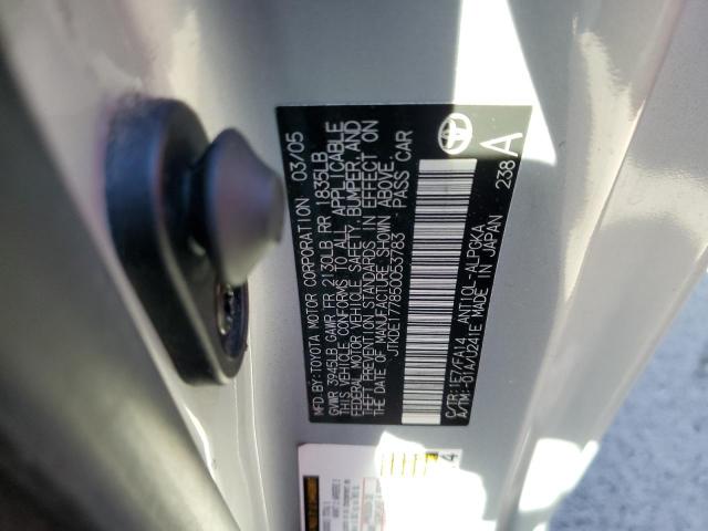 JTKDE177850053783 - 2005 TOYOTA SCION TC 银色 照片 10