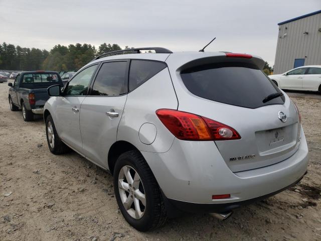 JN8AZ18W29W128988 - 2009 NISSAN MURANO SILVER photo 3