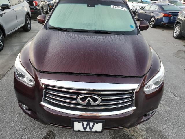 5N1AL0MM1DC308447 - 2013 INFINITI JX35 BURGUNDY photo 7