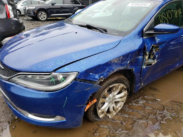 1C3CCCAB3FN594461 - 2015 CHRYSLER 200 LIMITE BLUE photo 9