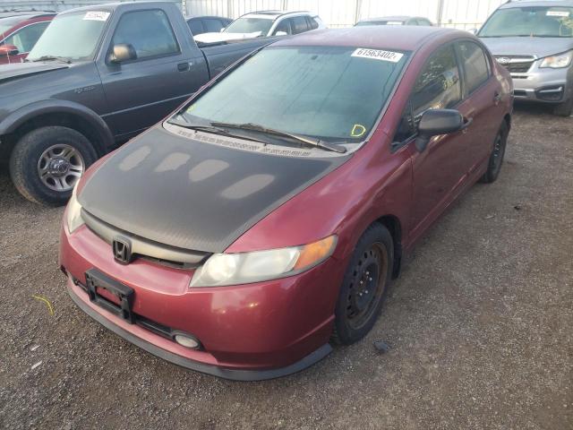 2HGFA15438H013181 - 2008 HONDA CIVIC DX-G BURGUNDY photo 2