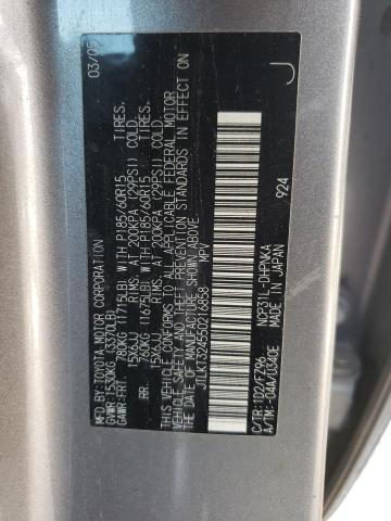 JTLKT324550216858 - 2005 TOYOTA SCION XB Grau Foto 10