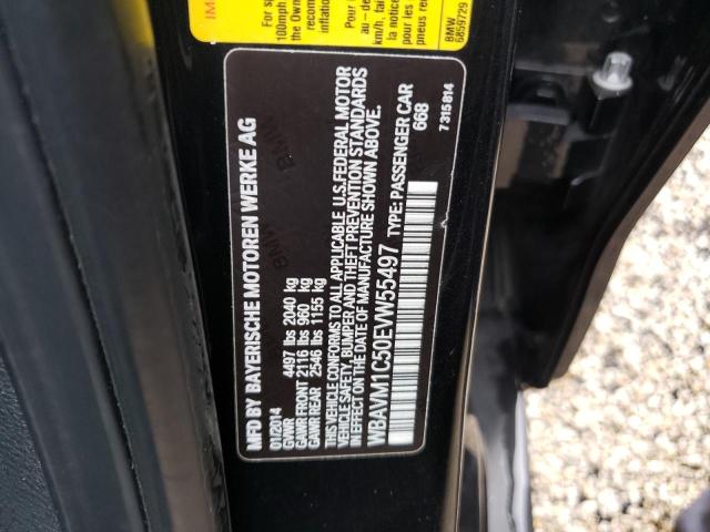 WBAVM1C50EVW55497 - 2014 BMW X1 SDRIVE2 BLACK photo 10