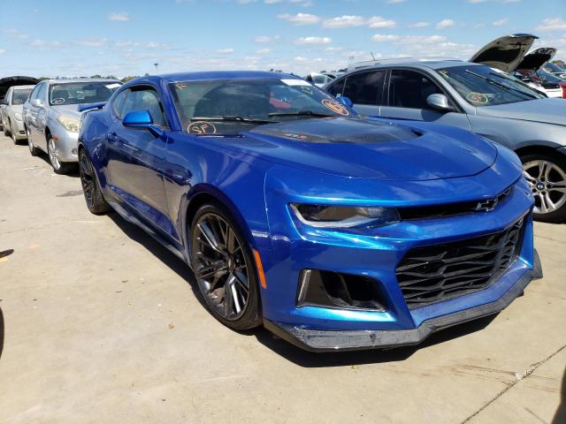 1G1FK1R67J0113794 - 2018 CHEVROLET CAMARO ZL1 BLUE photo 1