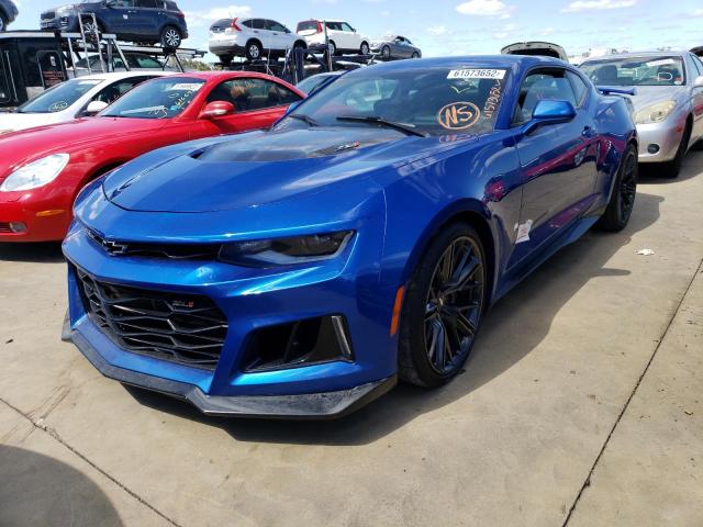 1G1FK1R67J0113794 - 2018 CHEVROLET CAMARO ZL1 BLUE photo 2