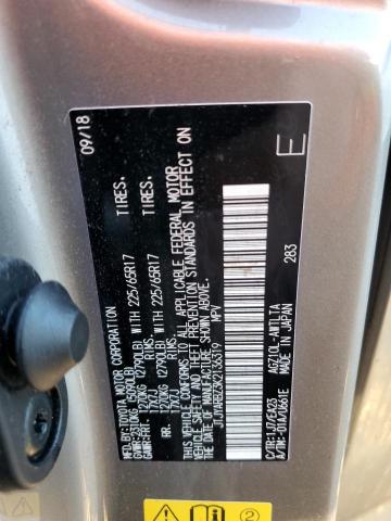 JTJYARBZ3K2136319 - 2019 LEXUS NX 300 BAS 银色 照片 10