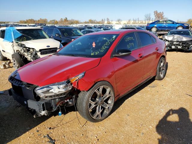 3KPF44AC5ME372039 - 2021 KIA FORTE GT RED photo 2