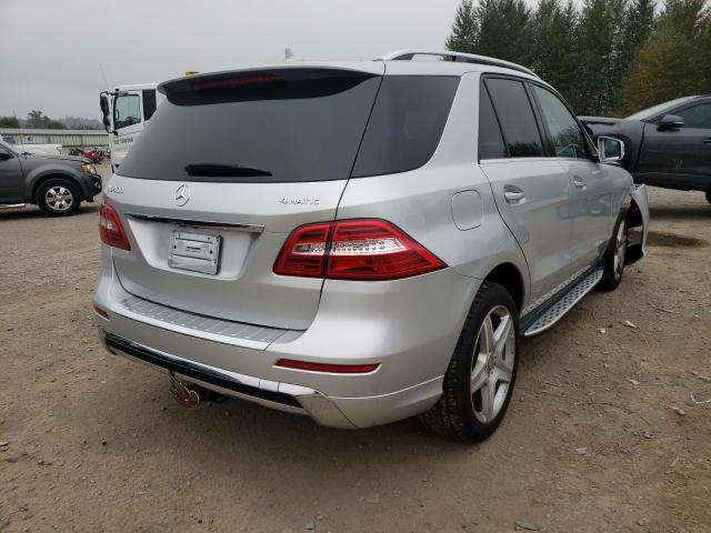 4JGDA5GB8FA462887 - 2015 MERCEDES-BENZ ML 400 4MA SILVER photo 4