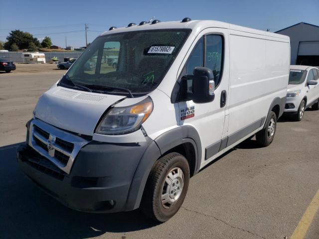 3C6TRVAG9HE534281 - 2017 RAM PROMASTER WHITE photo 2