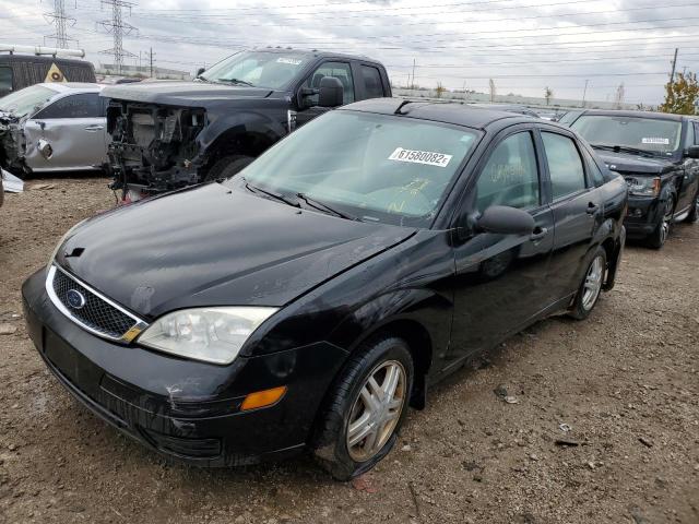 1FAFP34N85W235916 - 2005 FORD FOCUS ZX4 BLACK photo 2