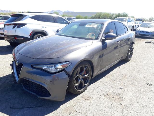 ZARFAECN5J7576757 - 2018 ALFA ROMEO GIULIA TI GRAY photo 2