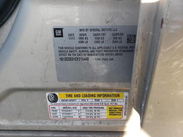 1G1ZC5E01CF215448 - 2012 CHEVROLET MALIBU 1LT 米色 照片 10