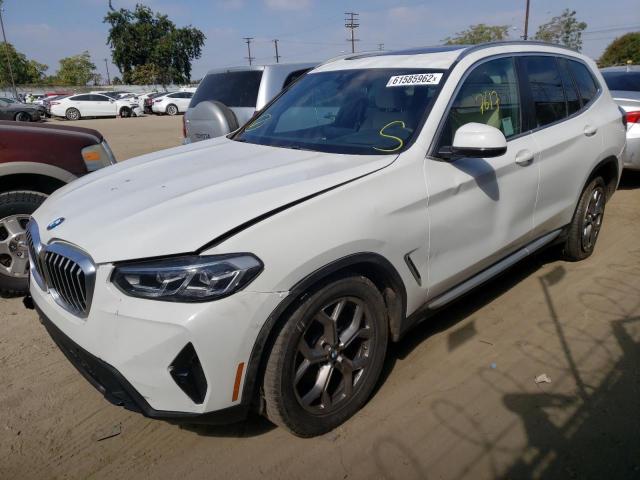 5UX43DP09N9J07409 - 2022 BMW X3 SDRIVE3 WHITE photo 2