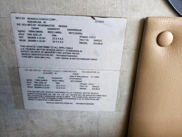 1RF43554752032420 - 2005 ROADMASTER RAIL MONOCOQUE Двокольоровий фото 10