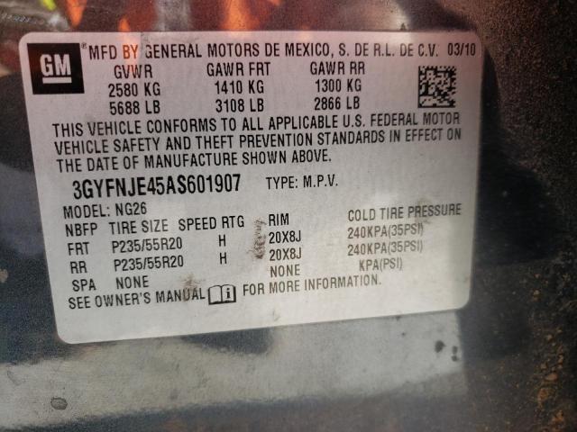 3GYFNJE45AS601907 - 2010 CADILLAC SRX PERFOR 灰色 照片 10