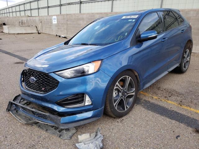 2FMPK4AP7KBC15979 - 2019 FORD EDGE ST BLUE photo 1