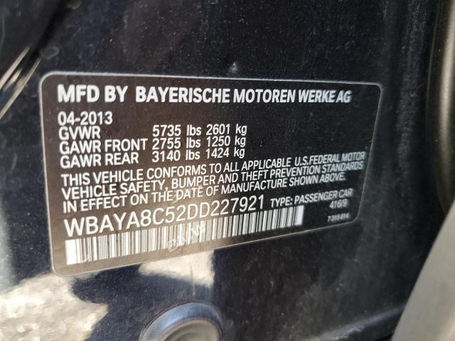 WBAYA8C52DD227921 - 2013 BMW 750 I BLUE photo 10