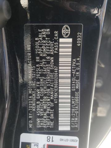 4T1BK1EB6GU206487 - 2016 TOYOTA AVALON XLE BLACK photo 10