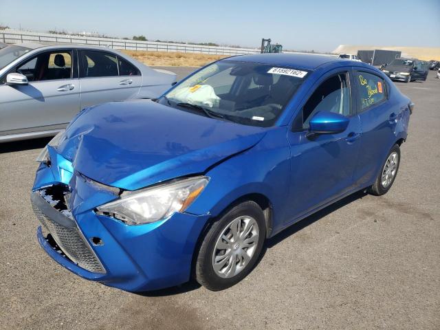 3MYDLBYV5KY516255 - 2019 TOYOTA YARIS L BLUE photo 2