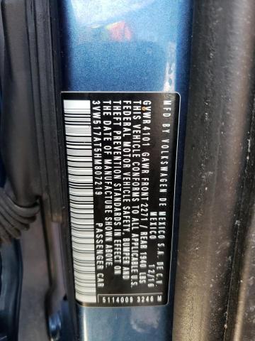 3VW517AT5HM807219 - 2017 VOLKSWAGEN BEETLE S/S 蓝色 照片 10