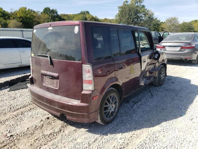 JTLKT334050177370 - 2005 TOYOTA SCION XB MAROON photo 4