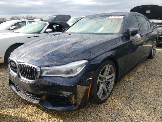 WBA7F0C57JGM23197 - 2018 BMW 750 I BLUE photo 2