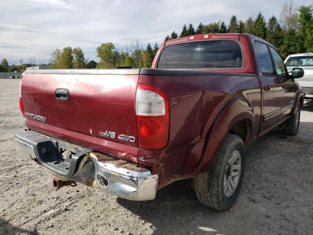 5TBDT44146S529680 - 2006 TOYOTA TUNDRA DOU MAROON photo 4