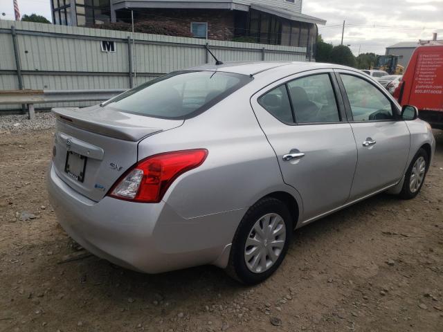 3N1CN7AP0EL876535 - 2014 NISSAN VERSA SILVER photo 4