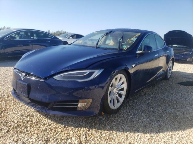 5YJSA1E28HF204435 - 2017 TESLA MODEL S Կապույտ լուսանկար 2