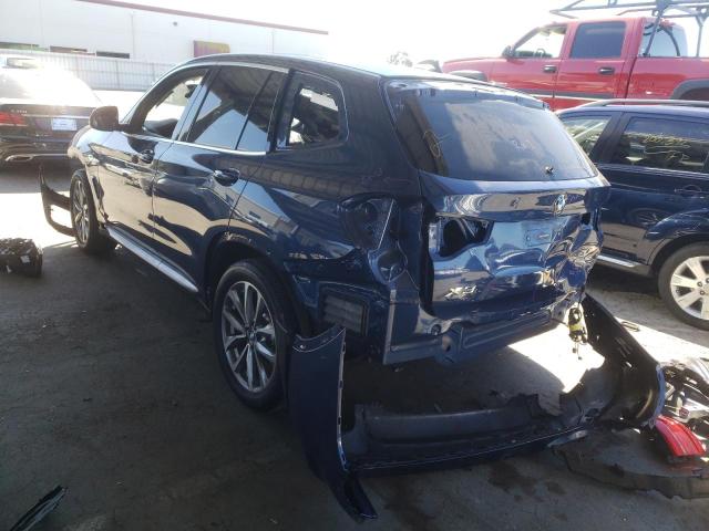5UXTR9C52KLP90254 - 2019 BMW X3 XDRIVE3 BLUE photo 3