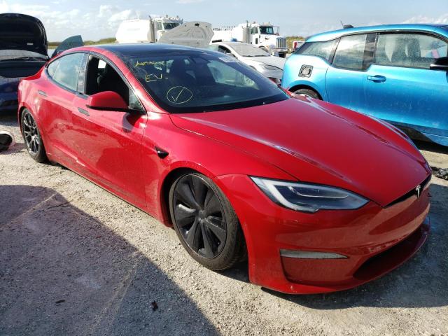5YJSA1E61MF452698 - 2021 TESLA MODEL S Կարմիր լուսանկար 1