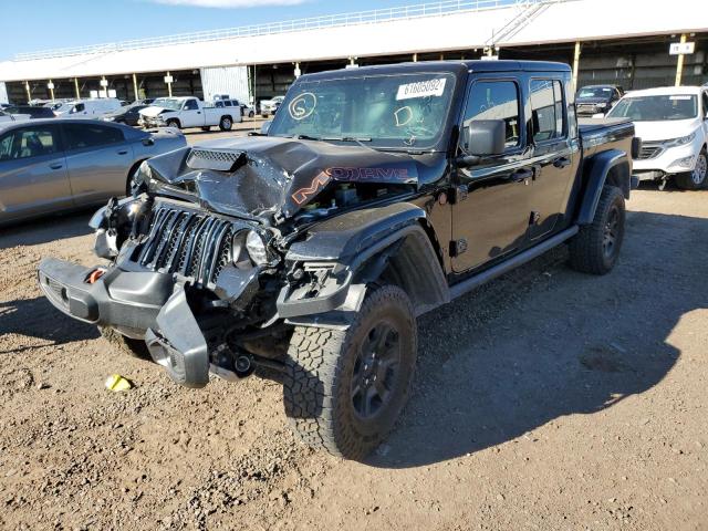 1C6JJTEG6ML568600 - 2021 JEEP GLADIATOR BLACK photo 2