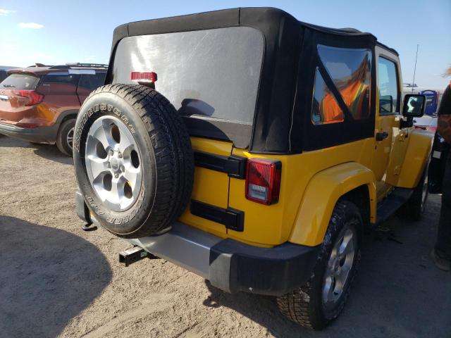 1C4AJWBG3FL686881 - 2015 JEEP WRANGLER S YELLOW photo 4