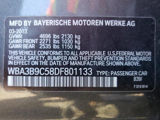 WBA3B9C58DF801133 - 2013 BMW 335 XI GRAY photo 10