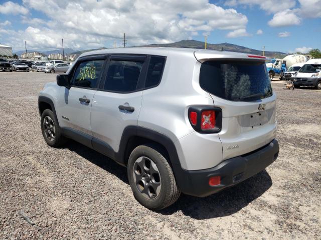 ZACCJBAT1FPC23309 - 2015 JEEP RENEGADE S SILVER photo 3