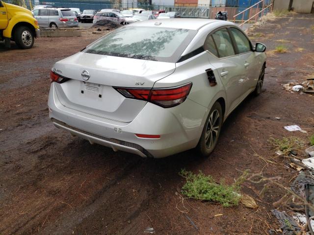 3N1AB8CV6NY220599 - 2022 NISSAN SENTRA SV SILVER photo 4