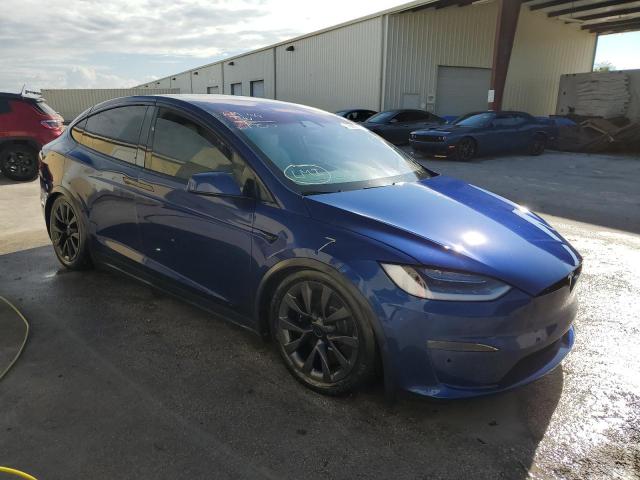 7SAXCBE60NF****** - 2022 TESLA MODEL X BLUE photo 1