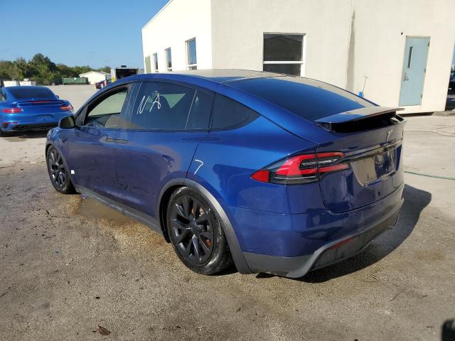 7SAXCBE60NF****** - 2022 TESLA MODEL X BLUE photo 3