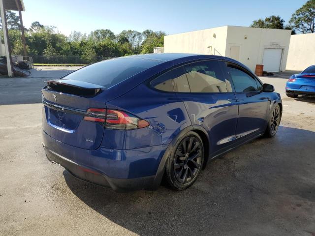 7SAXCBE60NF****** - 2022 TESLA MODEL X BLUE photo 4