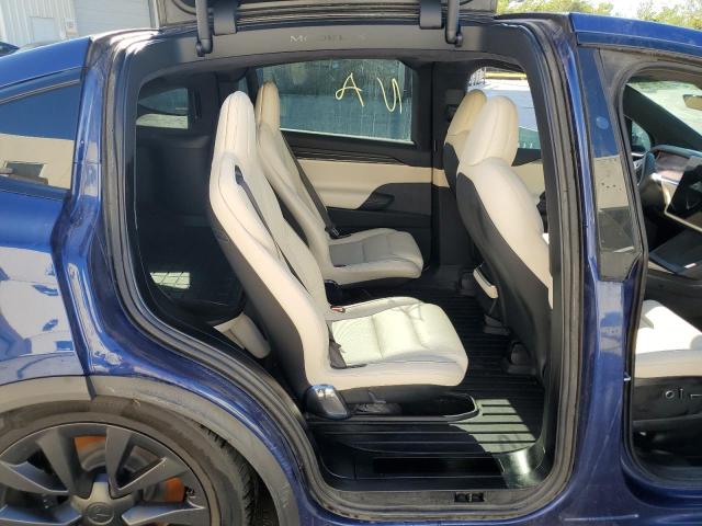 7SAXCBE60NF****** - 2022 TESLA MODEL X BLUE photo 6