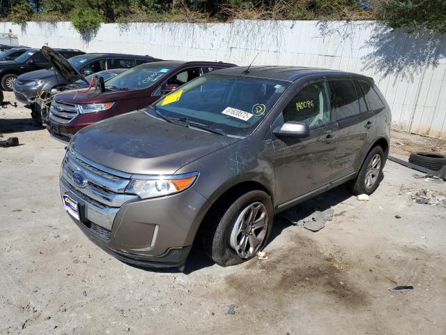 2FMDK3JC4CBA61579 - 2012 FORD EDGE SEL GRAY photo 2