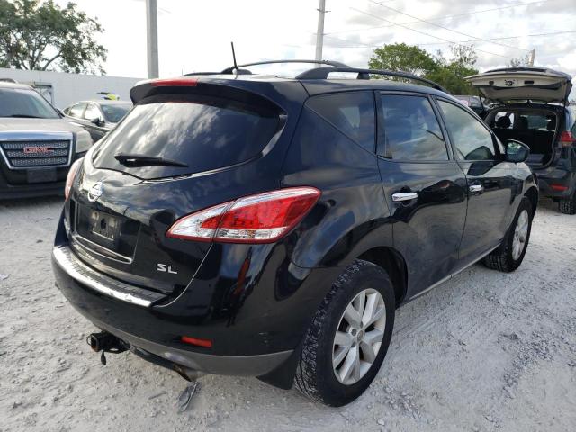 JN8AZ1MU3BW064504 - 2011 NISSAN MURANO S BLACK photo 4