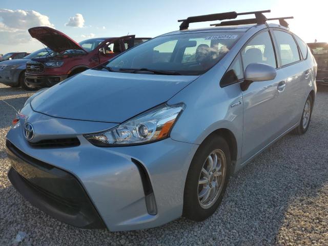 JTDZN3EU6FJ026935 - 2015 TOYOTA PRIUS V BLUE photo 2