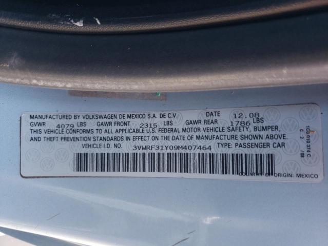 3VWRF31Y09M407464 - 2009 VOLKSWAGEN NEW BEETLE 蓝色 照片 10