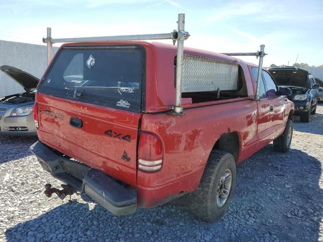 1B7GG22X4YS556022 - 2000 DODGE DAKOTA RED photo 4