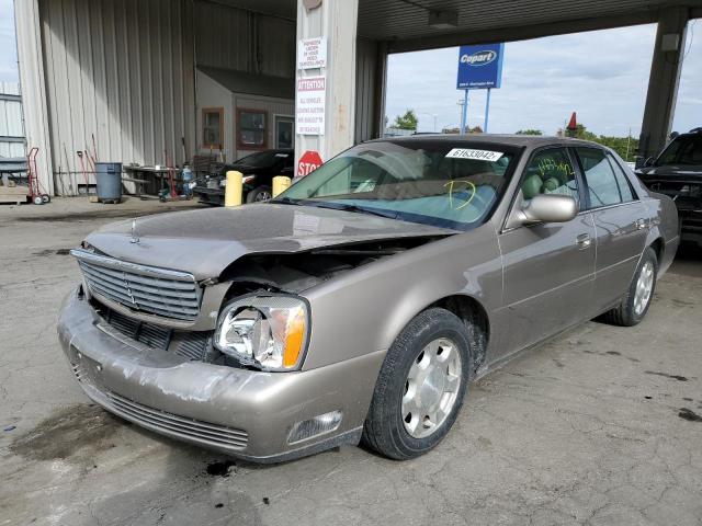 1G6KD54Y71U261620 - 2001 CADILLAC DEVILLE BEIGE photo 2